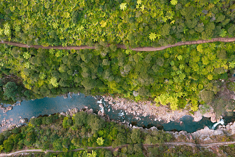 Bird Eyes View over old Goldmine Road